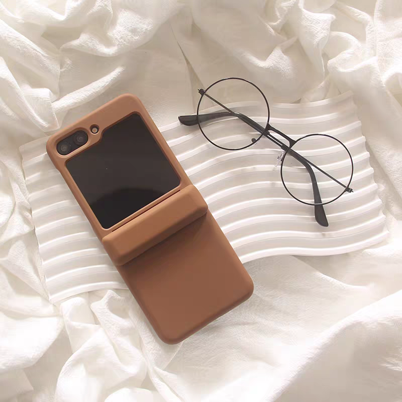 Korea Style Simple Fashion Card Holder Style | Matt 9 Colours - Phone Case Samsung Galaxy Z Flip 4 5 6 7 W24 W23