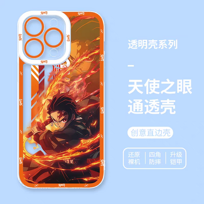 Japanese Anime Kimetsu no Yaiba Demon Slayer Anime Fighting Style | Tanjiro Sanemi Gyoumei Muichiro Giyuu Obanai Mitsuri Shinobu - iPhone Case 7 8 PLUS SE2 XS XR X 11 12 13 14 15 16 16e 17 Pro Promax 12mini 13mini