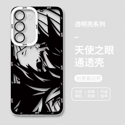 Japanese Anime Kimetsu no Yaiba Demon Slayer | White & Black Draft Style Giyuu Tomioka - Phone Case Samsung Galaxy S25 S24 S23 S22 S21 FE Ultra Edge