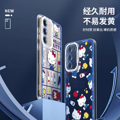 Japanese Cartoon Hello Kitty | Full Screen Vintage Kitty - Phone Case Samsung Galaxy S25 S24 S23 S22 S21 FE Ultra Edge