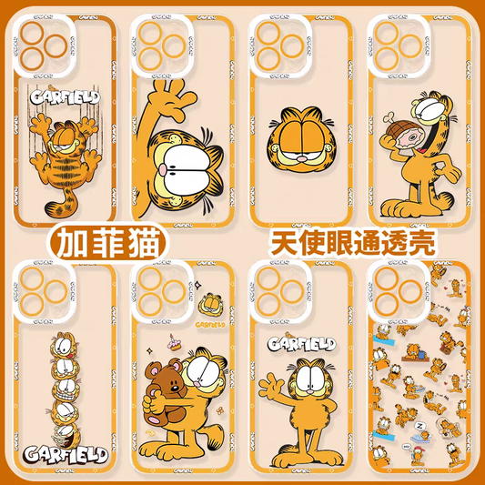 Cute Cartoon Lovely Cat Exotic Shorthair Orange Cat | Garfield 8 Styles - iPhone Case 7 8 PLUS SE2 XS XR X 11 12 13 14 15 16 16e 17 Pro Promax 12mini 13mini