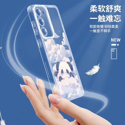 Japan Style Water Paint Cute Animal Style | Panda 5 Styles - Phone Case Samsung Galaxy S26 S25 S24 S23 S22 S21 FE Ultra Edge