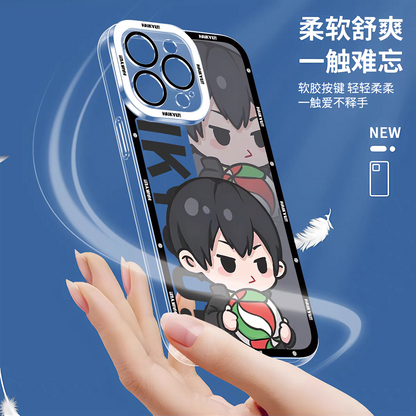 Japanese Anime Haikyu!! Cute Style | Akashi Keiji - iPhone Case PLUS SE2 XS XR X 11 12 13 14 15 16 17 Pro Promax 12mini 13mini