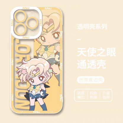 Japanese Cartoon Sailor Girl | Cute Style Sailor Uranus - Sailormoon Phone Case Samsung Galaxy S25 S24 S23 S22 S21 FE Ultra Edge21 FE Ultra Edge-iPhone Case 6 7 8 PLUS SE2 XS XR X 11 12 13 14 15 16 16e 17 Pro Promax 12mini 13mini