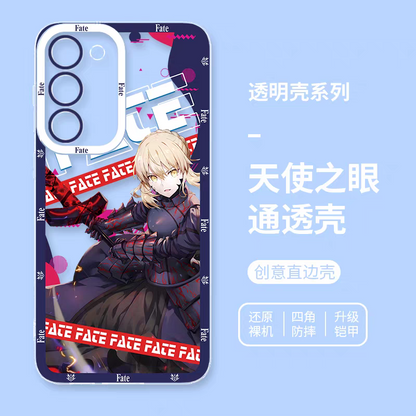 Japanese Anime Fate Stay Night | Dark Saber Alter Fighting - Phone Case Samsung Galaxy S25 S24 S23 S22 S21 FE Ultra Edge
