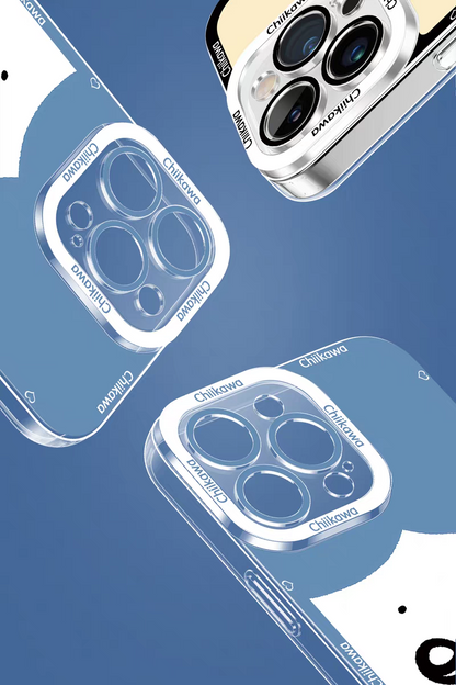 Japanese Cartoon Chiikawa Big Face | Chiikawa Hachiware Usagi Momonga Kurimanju Rakko Shisa Crab - iPhone Case 6 7 8 PLUS SE2 XS XR X 11 12 13 14 15 16 16e 17 Pro Promax 12mini 13mini