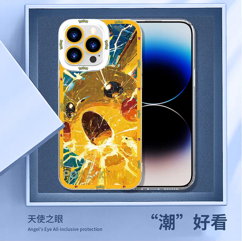 Japan Cartoon Pokemon Fighting Soul Version Part2 | Charizard Jigglypuff Bulbasaur Meowth Raichu Piplup 6 Styles - iPhone Case PLUS SE2 XS XR X 11 12 13 14 15 16 16e 17 17e 18 Pro Promax 12mini 13mini