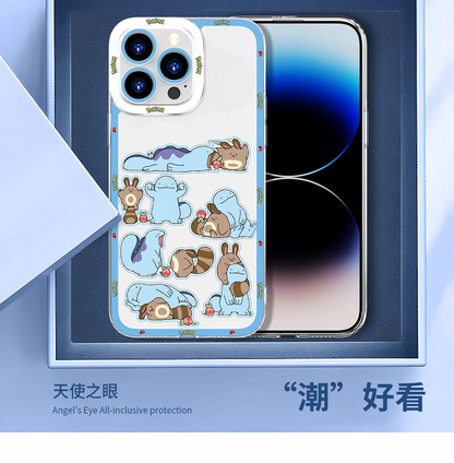 Japan Cartoon Pokemon | Quagsire Wooper Part2 - iPhone Case PLUS SE2 XS XR X 11 12 13 14 15 16 16e 17 17e Pro Promax 12mini 13mini