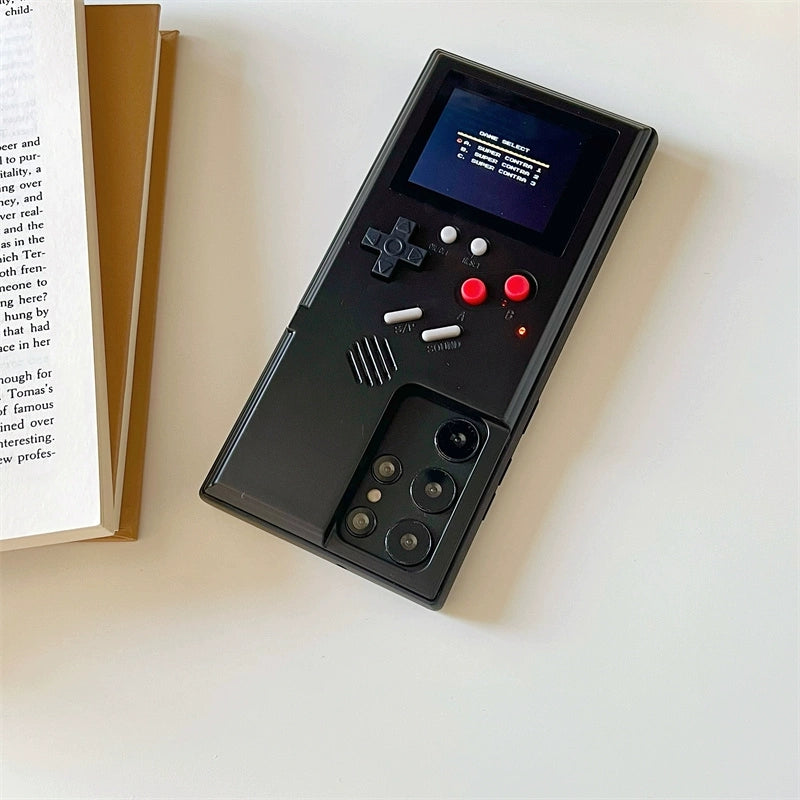 Cute Cartoon Game Consoles Phone Case | Vintage White & Black - Phone Case Samsung Galaxy S25 S24 S23 S22 S21 Ultra KawaiiGiftLand