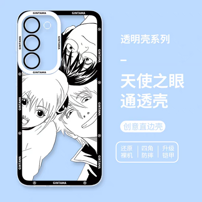 Japanese Anime Gintama Anime and Drawing Version | Part1 8 Styles Sakata Gintoki Kagura Elizabeth - Phone Case Samsung Galaxy S26 S25 S24 S23 S22 S21 FE Ultra Edge