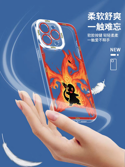 Japan Cartoon Pokemon Evolution Soul Version | Riolu Lucario - iPhone Case 6 7 8 PLUS SE2 XS XR X 11 12 13 14 15 16 16e Pro Promax 12mini 13mini