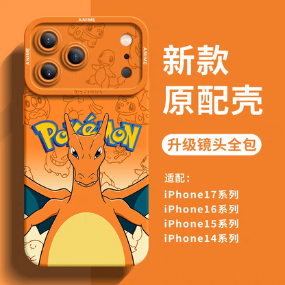 Japanese Cartoon Pokemon Silicone Case | Charizard - iPhone Case 6 7 8 PLUS SE2 XS XR X 11 12 13 14 15 16 16e 17 Pro Promax 12mini 13mini