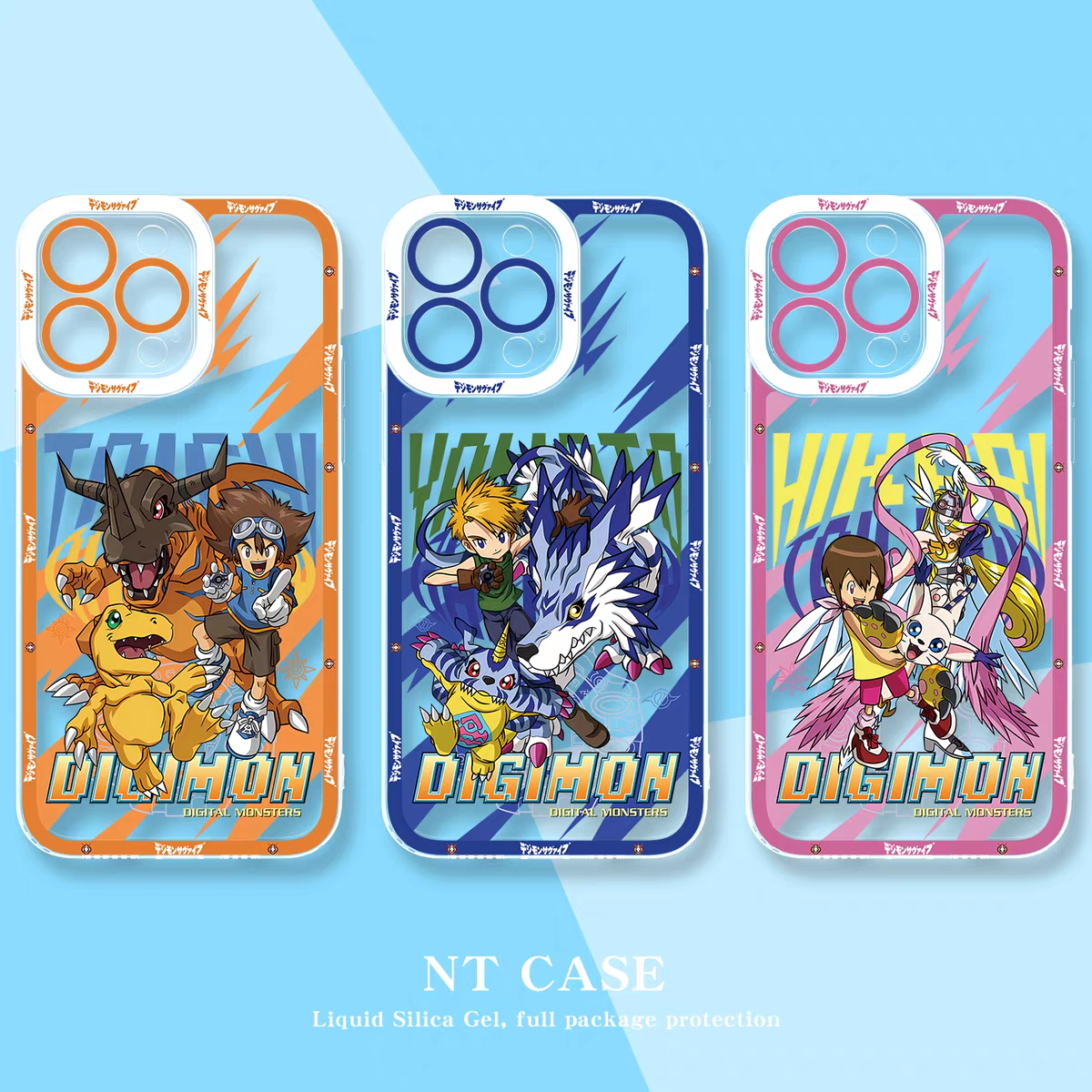 Japanese Cartoon Digimon Adventure Digital Monster Clean Case | 1st Generation 8 Characters with Digimon - iPhone Case PLUS SE2 XS XR X 11 12 13 14 15 16 16e 17 17e Pro Promax 12mini 13mini