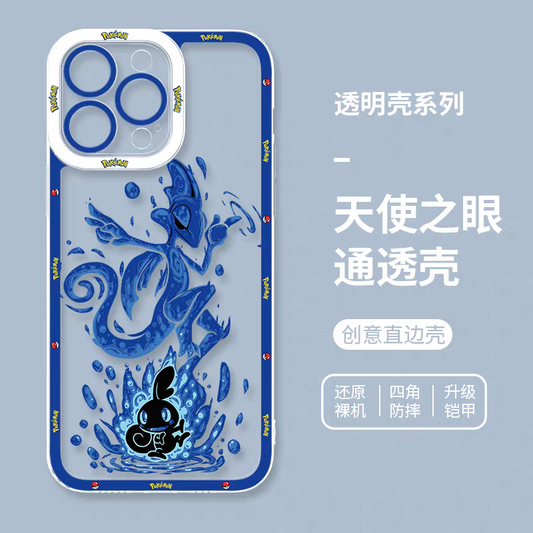 Japan Cartoon Pokemon Evolution Soul Version | Sobble Inteleon - iPhone Case 6 7 8 PLUS SE2 XS XR X 11 12 13 14 15 16 16e Pro Promax 12mini 13mini