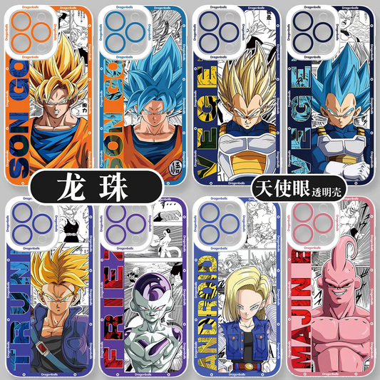 Japanese Anime Dragon Ball Comic Version | Son Goku Vegito Trunks Frieza Android 18 Majin Buu 8 Styles - iPhone Case PLUS SE2 XS XR X 11 12 13 14 15 16 16e 17 17e Pro Promax 12mini 13mini