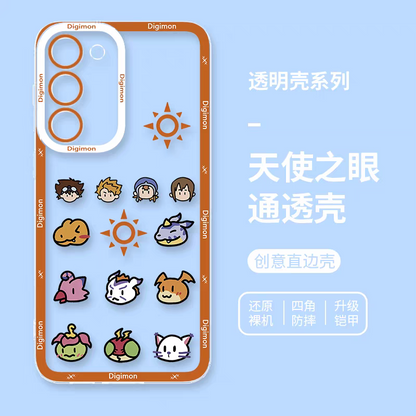 Anime Digimon Digital Monster Full Screen Colourful Verson | Icon Characters & Monster - Phone Case Samsung Galaxy S26 S25 S24 S23 S22 S21 FE Ultra Edge