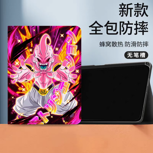Japanese Anime Dragon Ball Anime Neon Style Protect Case | Majin Buu - iPad Mini 4,5,6,7 / iPad Air / iPad Pro 2024 2022 2021 2020 2018