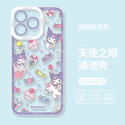 Japan Cartoon Sweets Pastel | Kuromi - iPhone Case 6 7 8 PLUS SE2 XS XR X 11 12 13 14 15 16 16e 17 Pro Promax 12mini 13mini