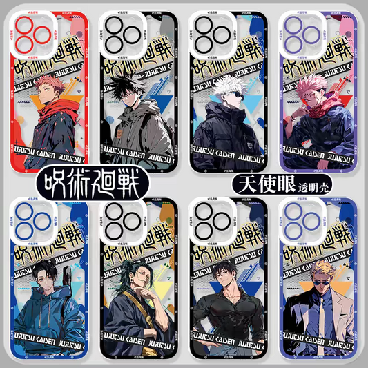 Japanese Anime Jujutsu Kaisen Fashion Cool Version  | Yuji Megumi Satoru Ryomen Sukuna Yuta Geto Nanami Toji - iPhone Case PLUS SE2 XS XR X 11 12 13 14 15 16 16e 17 17e Pro Promax 12mini 13mini