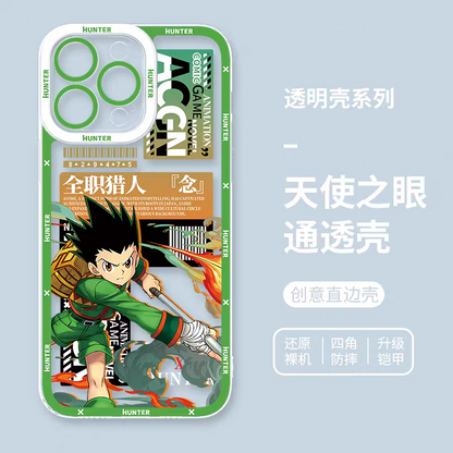 Japanese Anime Hunter X Hunter Anime Fighting Version | Gon Killua Kurapika Chrollo Leorio Matiy Hisoka Morow Meruem 8 Style - iPhone Case PLUS SE2 XS XR X 11 12 13 14 15 16 16e 17 17e Pro Promax 12mini 13mini