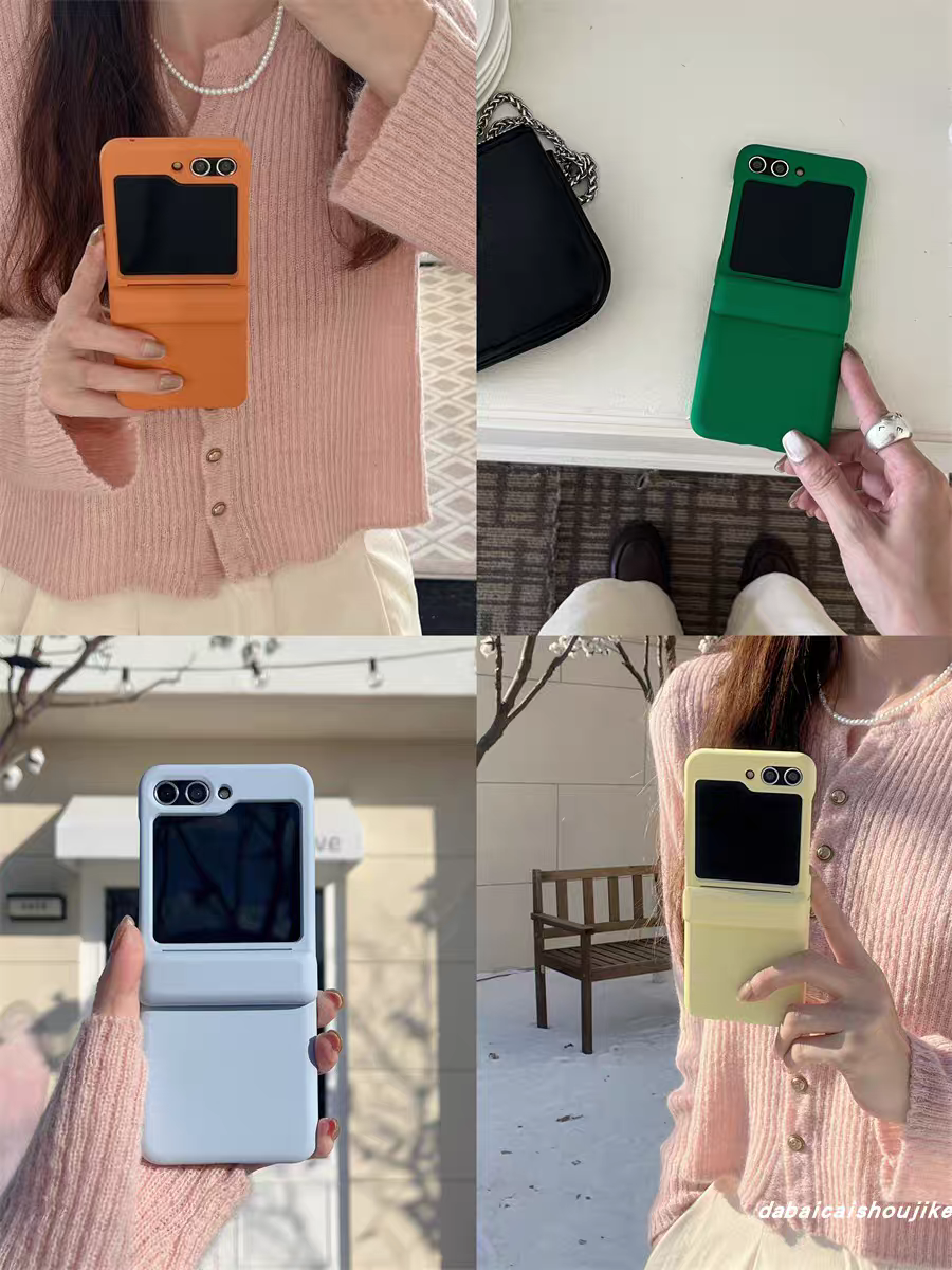 Korea Style Simple Fashion Card Holder Style | Matt 12 Colours - Phone Case Samsung Galaxy Z Flip 3 4 5 6 7