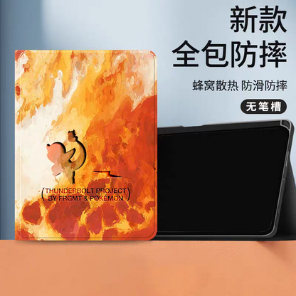 Japanese Cartoon Pokemon Protect Case | Charmander Fire Orange - iPad Mini 4,5,6,7 / iPad Air / iPad Pro 2025 2024 2022 2021 2020 2018