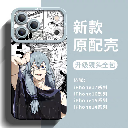 Japanese Anime Jujutsu Kaisen Silicone Case Comic Background Version | Yuji Ryomen Sukuna Toji Mahito Maki - iPhone Case PLUS SE2 XS XR X 11 12 13 14 15 16 16e 17 17e Pro Promax 12mini 13mini