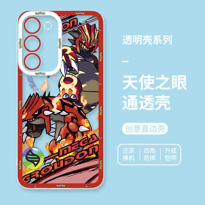 Japan Cartoon Pokemon Mega Evolution Anime | Groudon - Phone Case Samsung Galaxy S25 S24 S 23 S22 S21 FE Ultra Edge