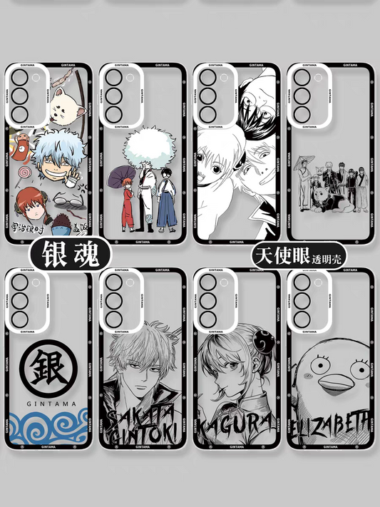 Japanese Anime Gintama Anime and Drawing Version | Part1 8 Styles Sakata Gintoki Kagura Elizabeth - Phone Case Samsung Galaxy S26 S25 S24 S23 S22 S21 FE Ultra Edge