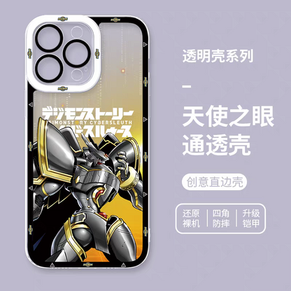 Japanese Cartoon Digimon Adventure Digital Monster Digimonstory Cybersleuth Version | Alphamon - iPhone Case 7 8 PLUS SE2 XS XR X 11 12 13 14 15 16 16e 17 Pro Promax 12mini 13mini
