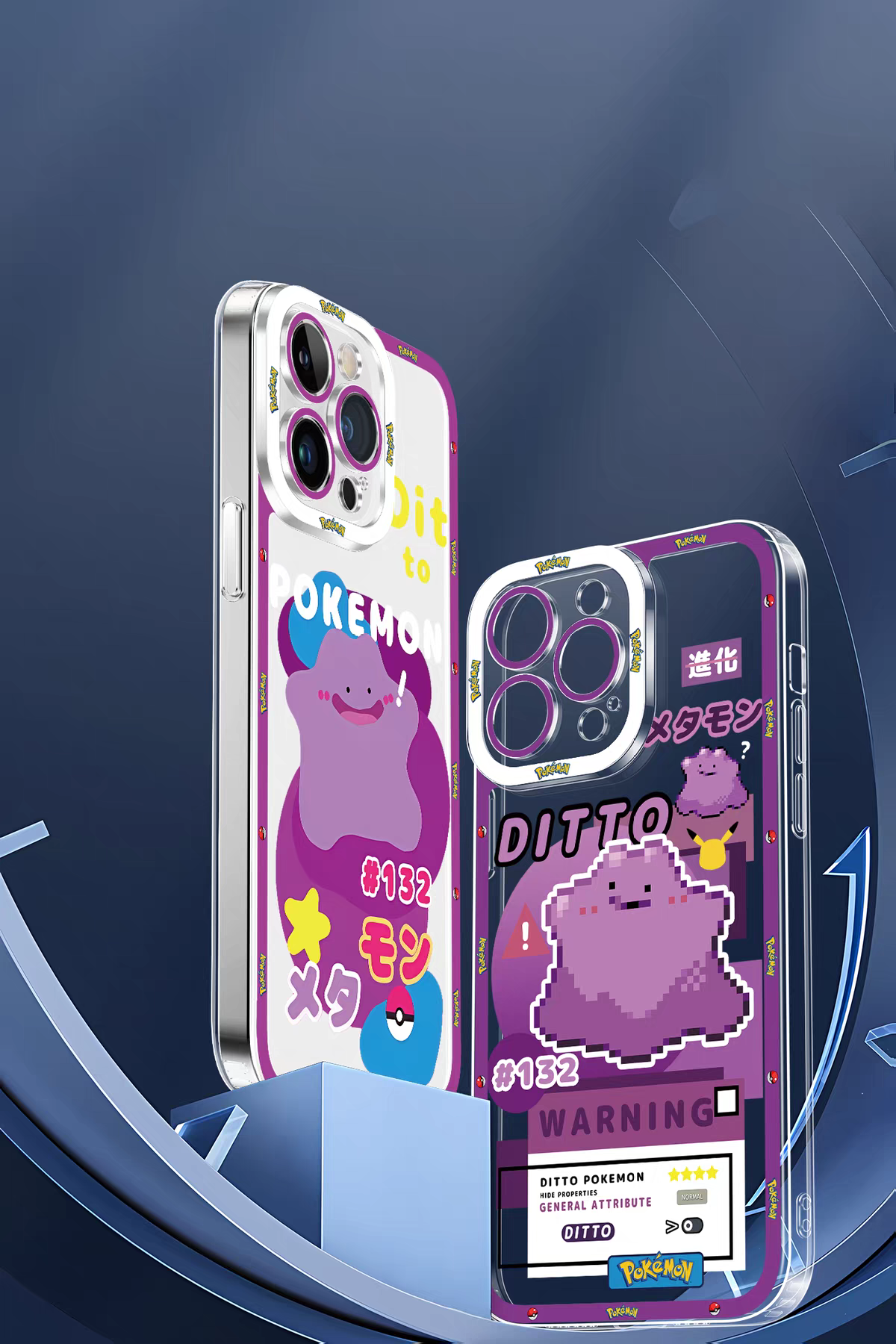 Japan Cartoon Pokemon | Ditto 8 Part1 Styles - iPhone Case PLUS SE2 XS XR X 11 12 13 14 15 16 16e 17 17e Pro Promax 12mini 13mini