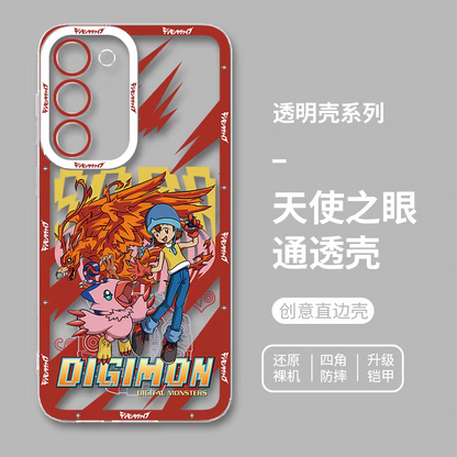 Japanese Cartoon Digimon Adventure Digital Monster Clean Case | 1st Generation 8 Characters with Digimon - Phone Case Samsung Galaxy S26 S25 S24 S23 S22 S21 FE Ultra Edge