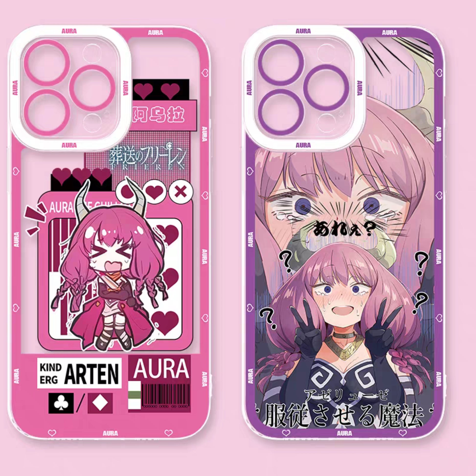 Japanese Anime FRIEREN | Aura Part2 2 Styles - iPhone Case PLUS SE2 XS XR X 11 12 13 14 15 16 16e 17 17e Pro Promax 12mini 13mini