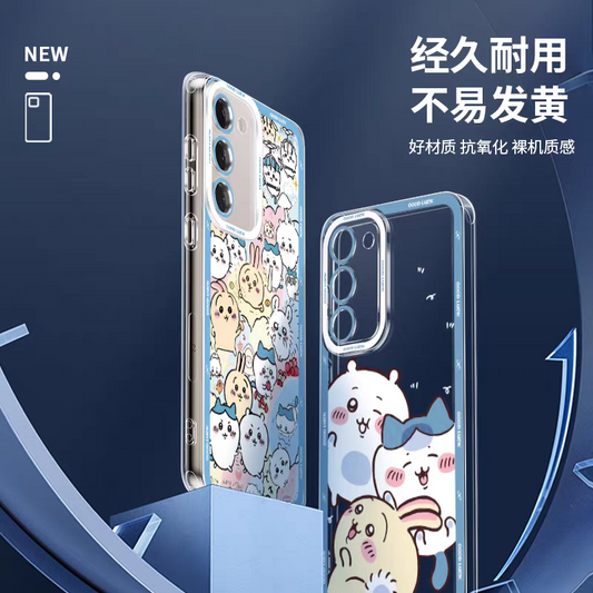 Japanese Cartoon Chiikawa | Chiikawa Hachiware Usagi Adventure - Phone Case Samsung Galaxy S25 S24 S23 S22 S21 FE Ultra Edge