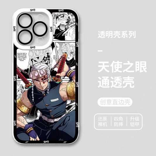 Japanese Anime Kimetsu no Yaiba Demon Slayer Comic with Anime Style | Uzui Tengen - iPhone Case 6 7 8 PLUS SE2 XS XR X 11 12 13 14 15 16 16e 17 Pro Promax 12mini 13mini- Phone Case Samsung Galaxy S25 S24 S23 S22 S21 FE Ultra Edge21 FE Ultra Edge