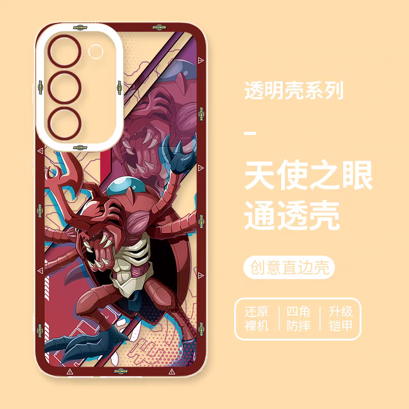 Japanese Cartoon Digimon Adventure Digital Monster Perfect Ultimate Version | Metal Greymon Were Garurumon Angemon Angewomon Zudomon Garudamon Kabuterimon Lillymon - Phone Case Samsung Galaxy S26 S25 S24 S23 S22 S21 FE Ultra Edge