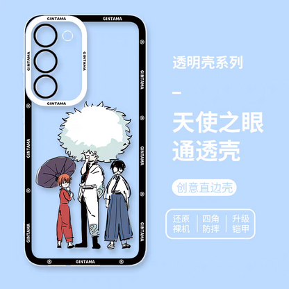 Japanese Anime Gintama Anime and Drawing Version | Part1 8 Styles Sakata Gintoki Kagura Elizabeth - Phone Case Samsung Galaxy S26 S25 S24 S23 S22 S21 FE Ultra Edge