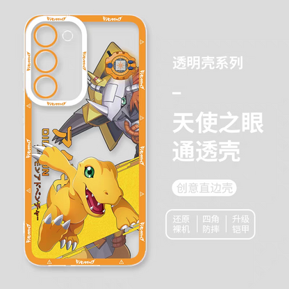 Japanese Cartoon Digimon Adventure Digital Monster Digivice Version | Agumon - Phone Case Samsung Galaxy S25 S24 S23 S22 S21 FE Ultra Edge