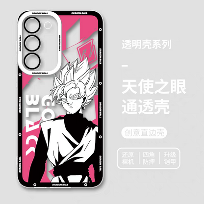 Japanese Anime Dragon Ball Comic Colour Background Version | Son Goku Vegeta Son Gohan Trunks Majin Buu Black Frieza Android 17 8 Styles - Phone Case Samsung Galaxy S26 S25 S24 S23 S22 S21 FE Ultra Edge