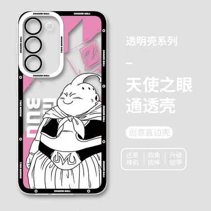 Japanese Anime Dragon Ball Comic Colour Background Version | Son Goku Vegeta Son Gohan Trunks Majin Buu Black Frieza Android 17 8 Styles - Phone Case Samsung Galaxy S26 S25 S24 S23 S22 S21 FE Ultra Edge