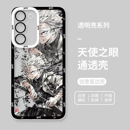 Japanese Anime Kimetsu no Yaiba Demon Slayer Fighting Style | Shinazugawa Sanemi - Phone Case Samsung Galaxy S25 S24 S23 S22 S21 FE Ultra Edge21 FE Ultra Edge