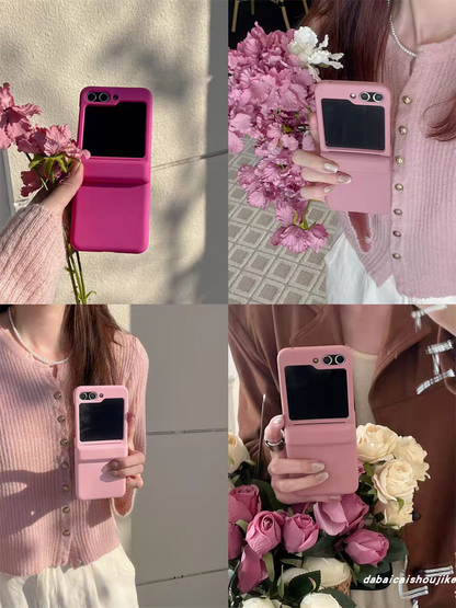 Korea Style Simple Fashion Card Holder Style | Matt 12 Colours - Phone Case Samsung Galaxy Z Flip 3 4 5 6 7