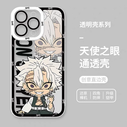 Japanese Anime Kimetsu no Yaiba Demon Slayer | Cute Style Angry Shinazugawa Sanemi - iPhone Case 6 7 8 PLUS SE2 XS XR X 11 12 13 14 15 16 16e Pro Promax 12mini 13mini