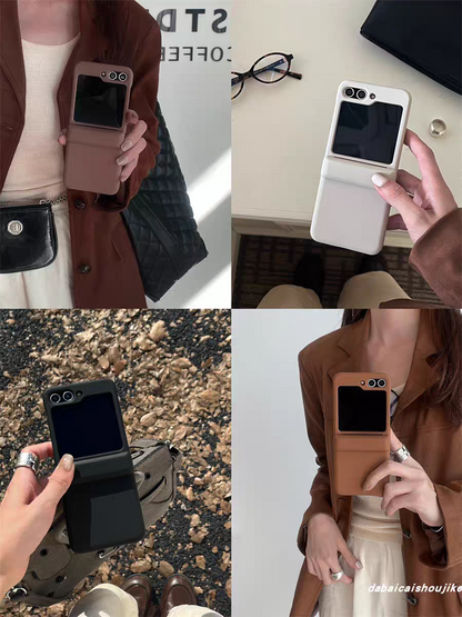 Korea Style Simple Fashion Card Holder Style | Matt 12 Colours - Phone Case Samsung Galaxy Z Flip 3 4 5 6 7
