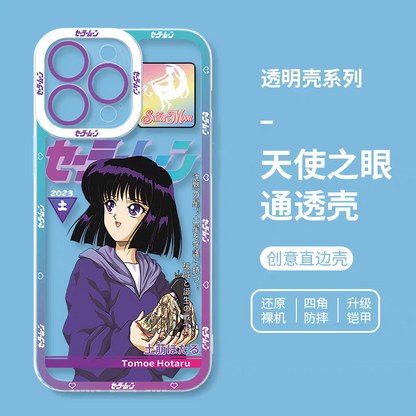 Japanese Cartoon Sailor Girl | Daily Dress Sailor Saturn - Sailormoon iPhone Case 6 7 8 PLUS SE2 XS XR X 11 12 13 14 15 16 16e 17 Pro Promax 12mini 13mini