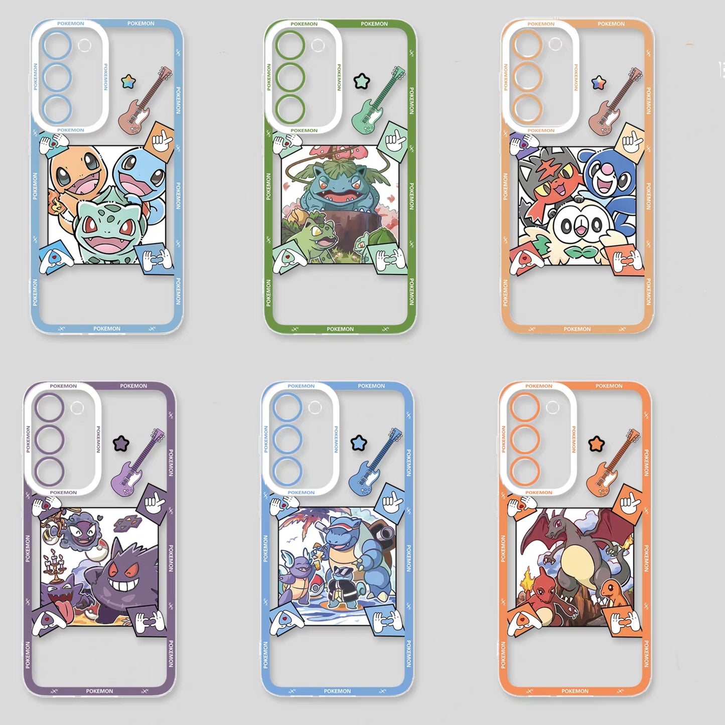 Japan Cartoon Pokemon Rock Band Party | 6 Styles - Phone Case Samsung Galaxy S26 S25 S24 S23 S22 S21 FE Ultra Edge