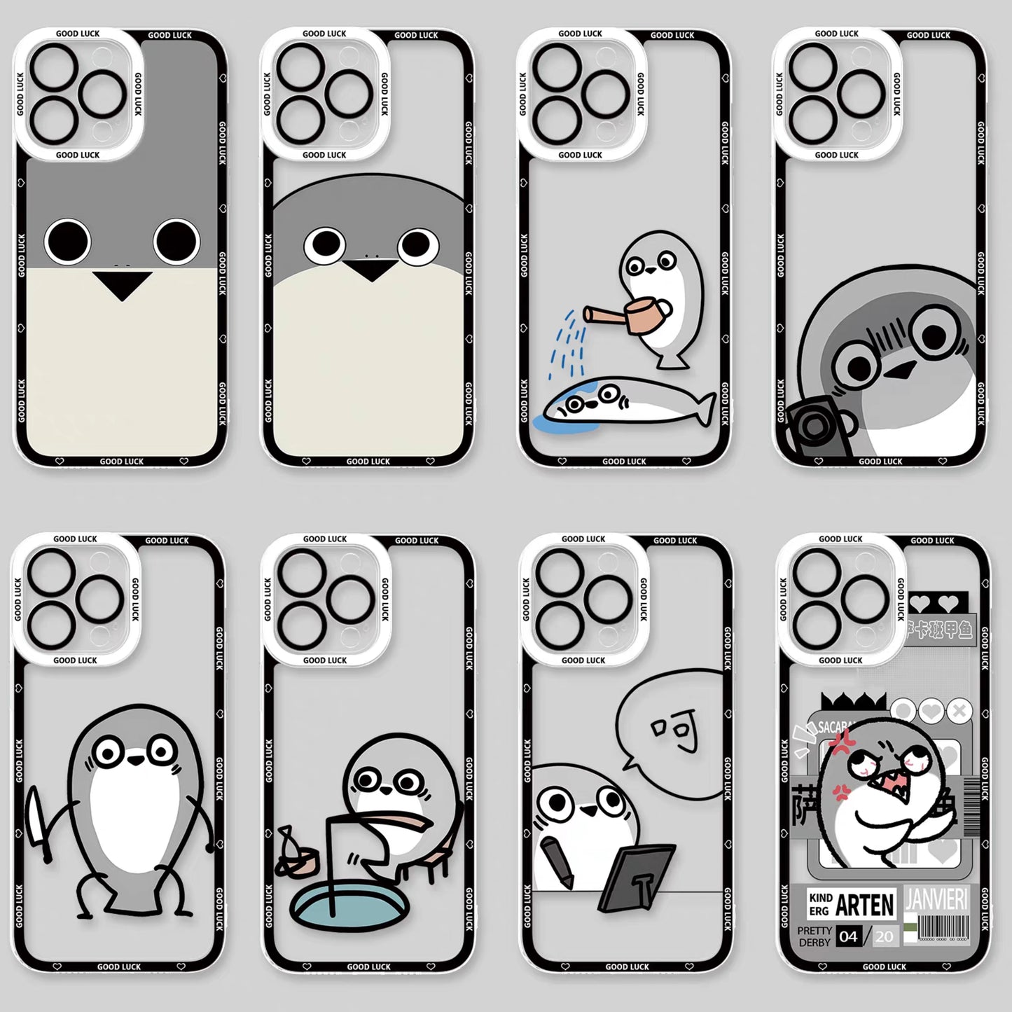 Japan Style Cute Animals Style | Funny Sacabanbaspis Fish Part2 8 Styles - iPhone Case PLUS SE2 XS XR X 11 12 13 14 15 16 16e 17 17e Pro Promax 12mini 13mini
