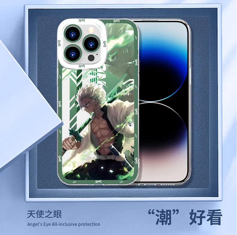 Japanese Anime Kimetsu no Yaiba Demon Slayer Anime Fighting Style | Tanjiro Sanemi Gyoumei Muichiro Giyuu Obanai Mitsuri Shinobu - iPhone Case 7 8 PLUS SE2 XS XR X 11 12 13 14 15 16 16e 17 Pro Promax 12mini 13mini