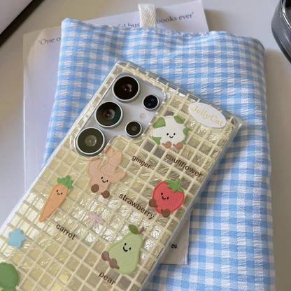 Japan Cute Style | Lovely Vegetables Brocoli Pumpkin Tomato - Phone Case Samsung Galaxy S25 S24 S23 Plus Ultra KawaiiGiftLand