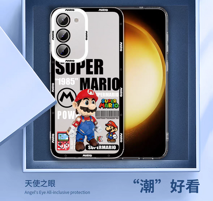 Game Character Super Mario | Stamp - Phone Case Samsung Galaxy S25 S24 S23 S22 S21 FE Ultra Edge